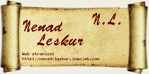 Nenad Leskur vizit kartica